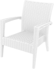 Кресло Маями бяло полипропилен