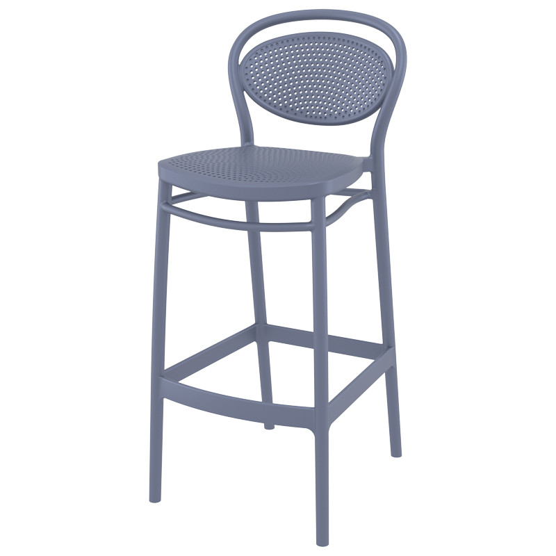 Бар стол Марсел тъмно сив h75