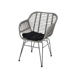 Стол Салса сив/черен