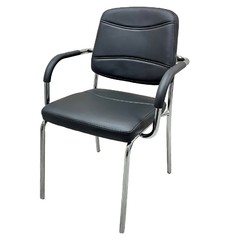 Посетителски офис стол С-121F черен