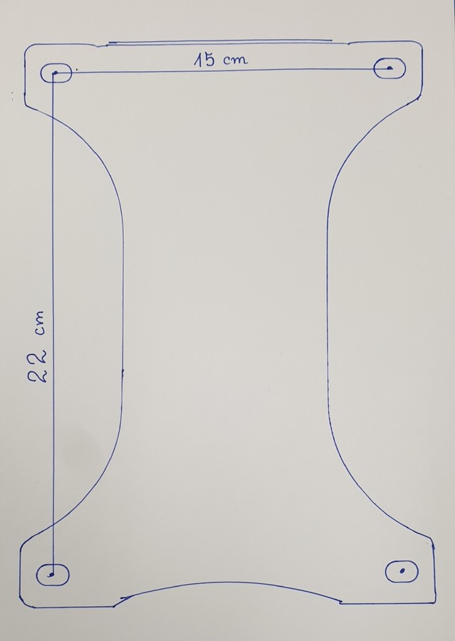 Черен механизъм за офис стол butterfly 22см