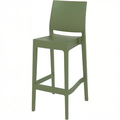 Бар стол Мая маслено зелен h75