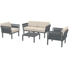 Комплект Портофино 2-ка тъмно сив с възгл.