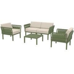 Комплект Портофино 2-ка маслено зелен с възгл.