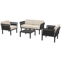 Комплект Портофино 2-ка черен с възгл.