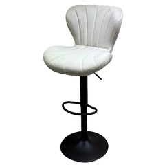 Бар стол Калипсо-19 кадифе беж/черна основа