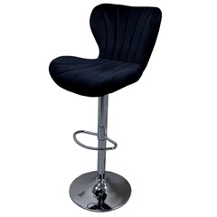 Бар стол Калипсо-19 кадифе -черно индиго